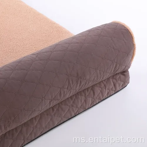 Katil haiwan peliharaan sofa kusyen berwarna merah lembut